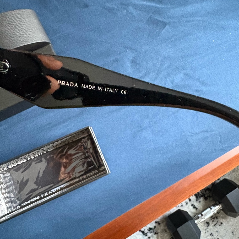 Prada Black Rectangular Sunglasses for Men NWT - image 3